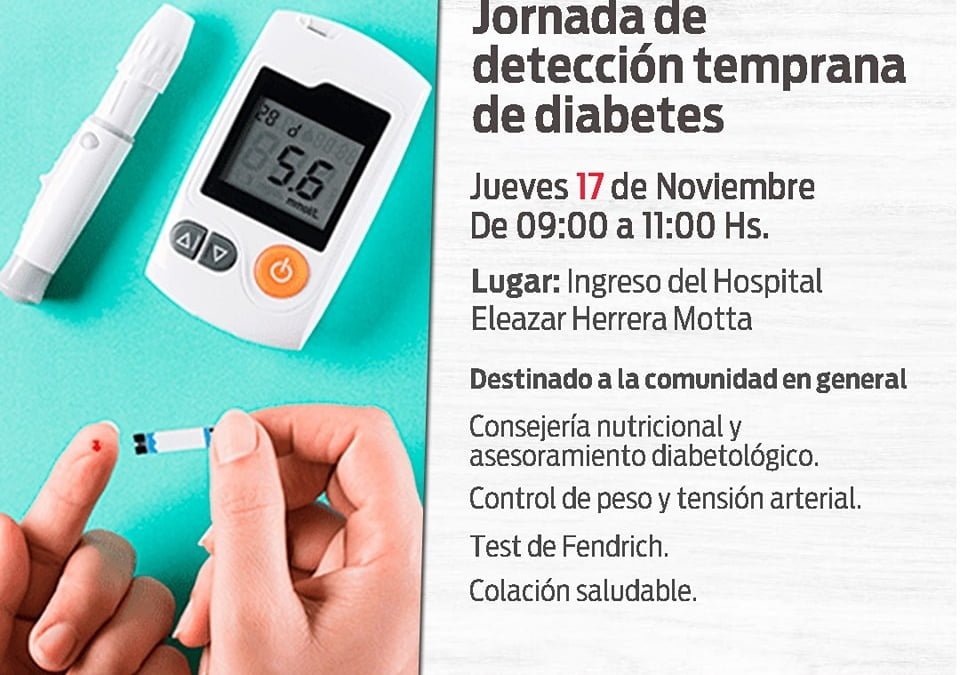 Invitan a Jornada de detección temprana de diabetes en Chilecito