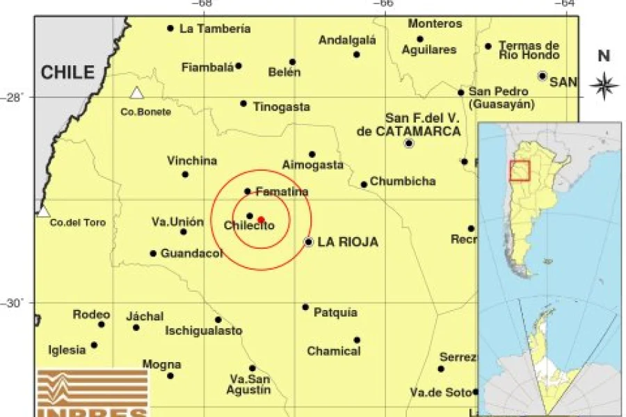 Temblor de 2.9 de magnitud cerca de Chilecito