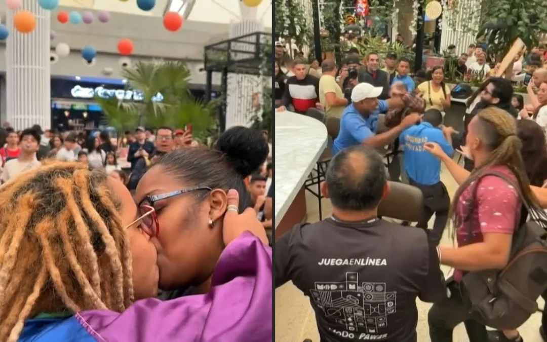 Venezuela: “Besada” LGBT contra la discriminación terminó con golpes por parte de un ciudadano que pidió el fin de la actividad argumentando la presencia de niños en el lugar