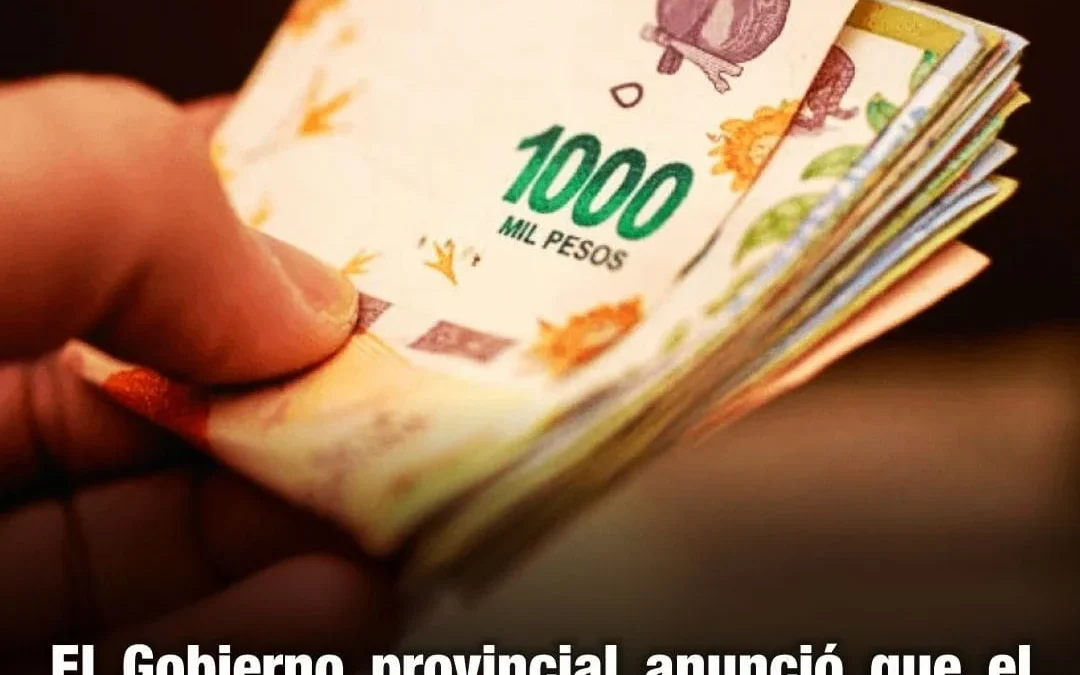 El Gobierno provincial anunció que el bono de 50 mil chachos del mes de noviembre se pagará en pesos