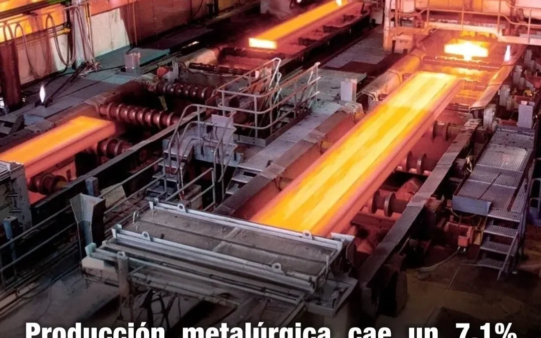 Producción metalúrgica cae un 7,1% interanual en noviembre