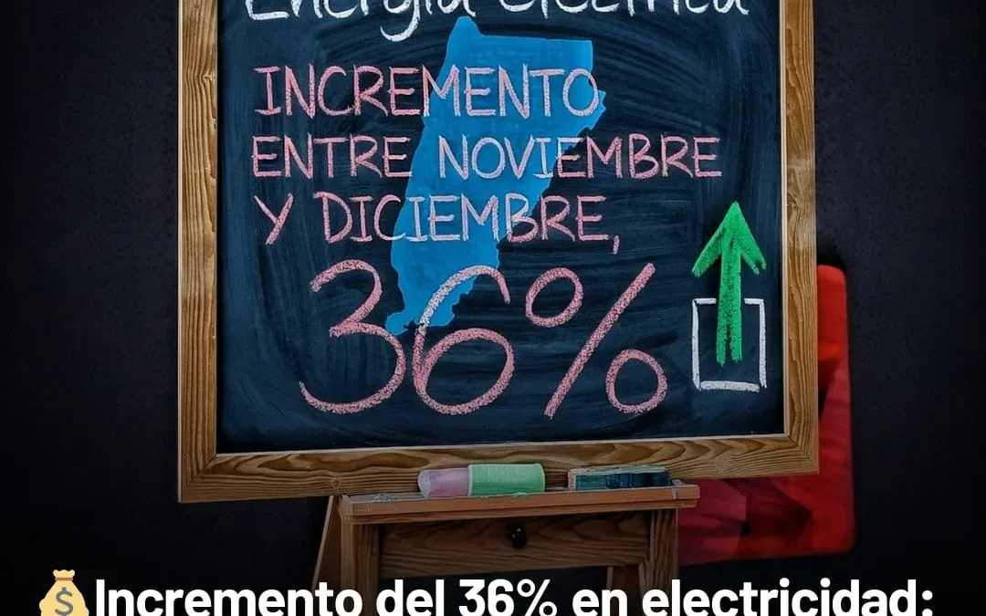 Incremento del 36% en electricidad