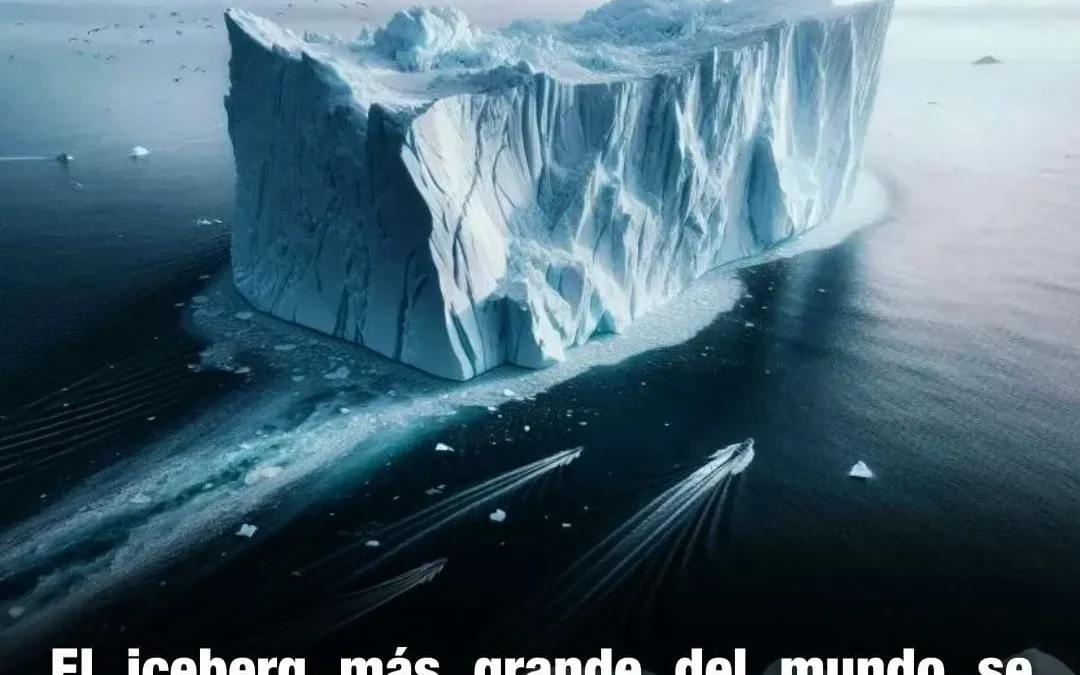 El iceberg más grande del mundo se desprendió de la Antártida y navega hacia el Atlántico Sur