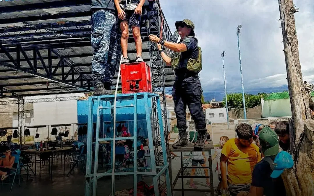 Personal policial y Club Atlético Chilecito realizaron jornada recreativa