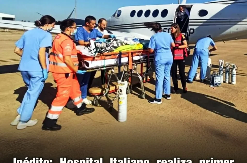 Inédito: Hospital Italiano realiza primer traslado aéreo pediátrico con un sistema que reemplaza funciones de corazón pulmones
