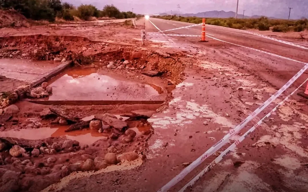 Desborde de río y daños en RN 74: tránsito restringido en el tramo Vichigasta-Nonogasta
