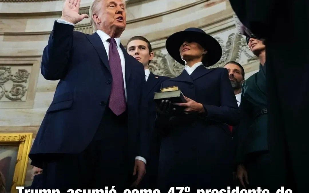Trump asumió como 47° presidente de EE.UU y prometió una «era de oro» con políticas controvertidas y ordenes ejecutivas para revertir decisiones de Biden