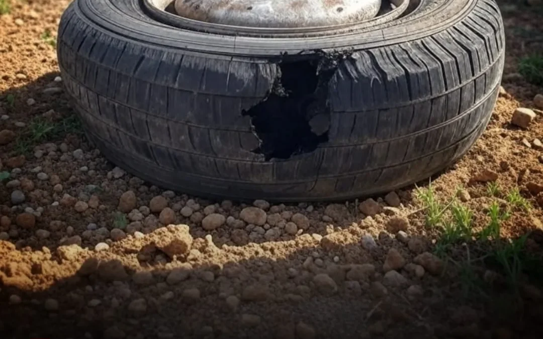 Renault Kangoo volcó en Ruta 74 tras reventón de neumático
