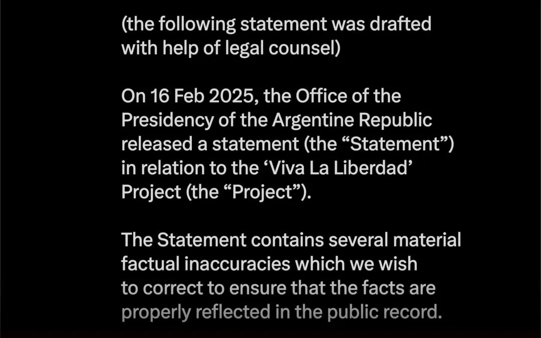 Milei y KIP protocol: la empresa desmiente comunicado del gobierno, y niega vínculos con la criptomoneda que el presidente promocionó