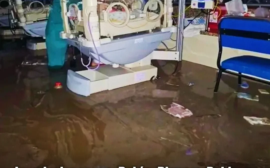 Inundaciones en Bahía Blanca: debieron evacuar la sala de neonatología del Hospital Penna