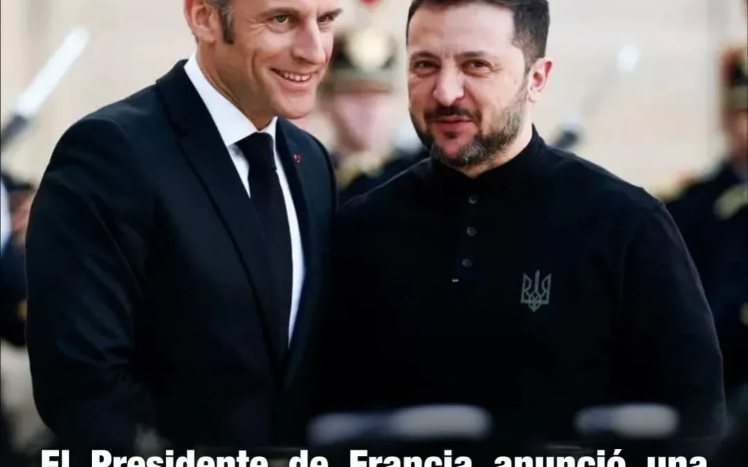 El presidente de Francia anuncio una nueva ayuda militra de 2.000 millones de euros para Ucrania