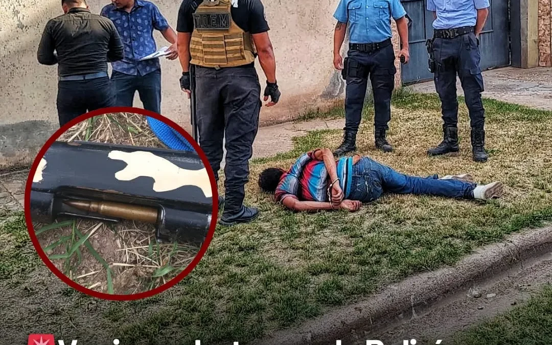 Vecinos alertaron a la Policía: un hombre golpeaba puertas con un fusil de guerra cargado, en busca de su exmujer en La Rioja