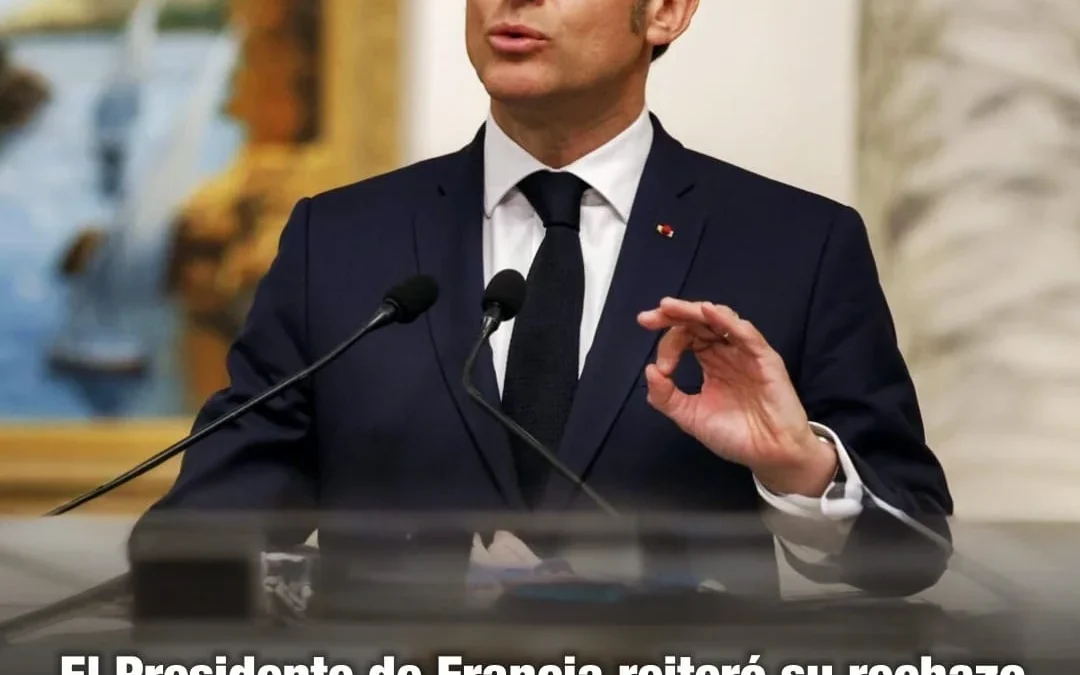 El presidente de Francia reiteró su rechazo al desplazamiento forzoso en Gaza