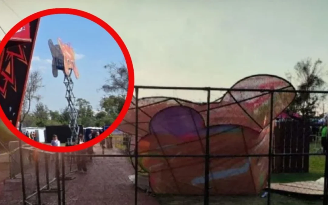Ciudad de México: Una estructura metálica decorativa colapsó durante un festival musical, y dejó dos víctimas mortales