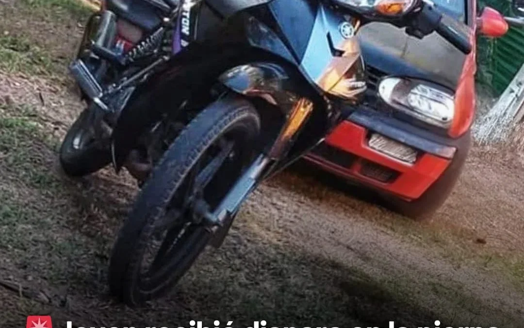 Joven recibió disparo en la pierna por tres delincuentes identificados que le robaron su moto