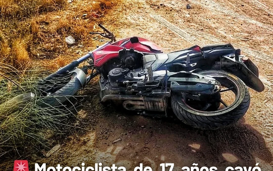 Moticiclista de 17 años cayó si casco en Vichigasta y sufrió traumatismo de cráneo