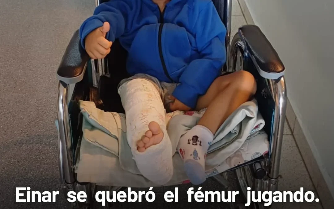 Einar se quebró el fémur jugando. En junio cumple 3 años y necesita otra cirugía. Chilecito puede darle el mejor regalo: volver a volver, reír y soñar
