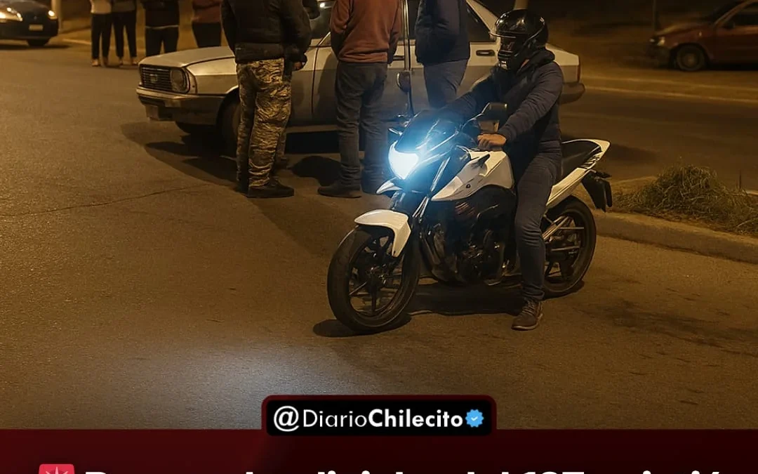 Personal policial y del 107 asistió a motociclista con heridas leves tras choque con Renault 12