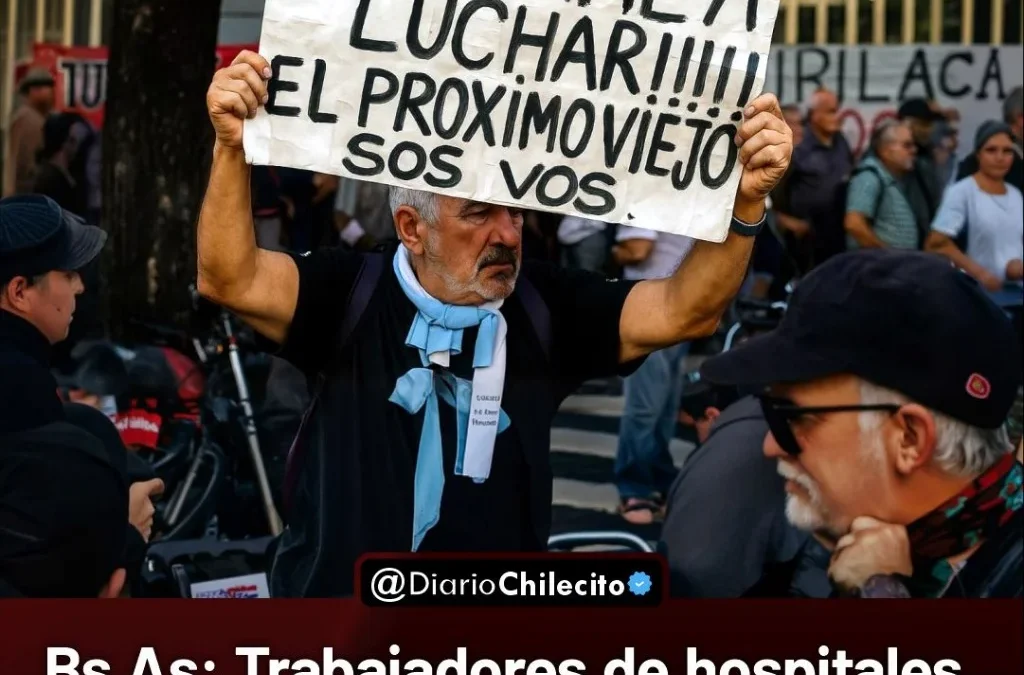 Bs As: Trabajadores de hospitales, movimientos sociales y adultos mayores exigen salarios dignos, medicamentos y jubilaciones