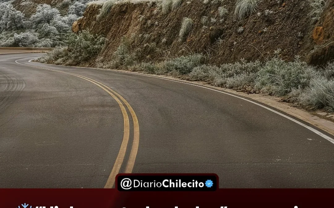«Hielo por todos lados»: un vecino alertó sobre la cuesta a Guanchin tras las heladas que congelaron el asfalto en Chilecito