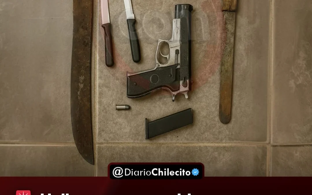 Hallaron armas blancas y una réplica de pistola en un operativo que terminó con dos detenidos por amenazas a una mujer