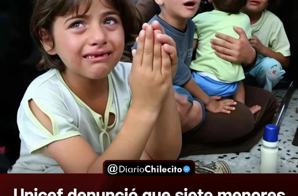 Unicef denunció que siete niños fueron asesinados durante un ataque, mientras buscaban agua y alimento en Gaza