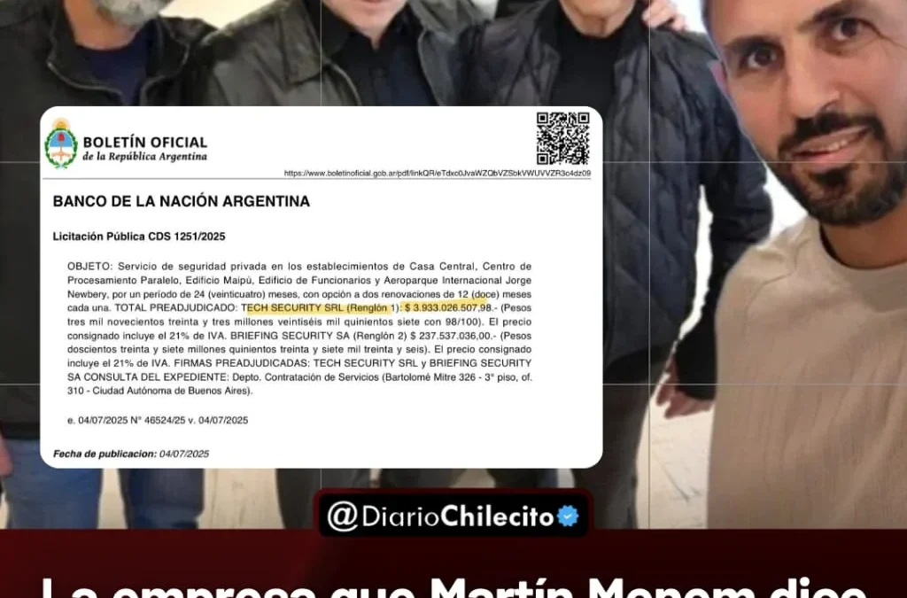 La empresa de Martín Menem dice haber abandonado justo cuando asumió Milei, logró un contrato de $4.000 millones del Estado