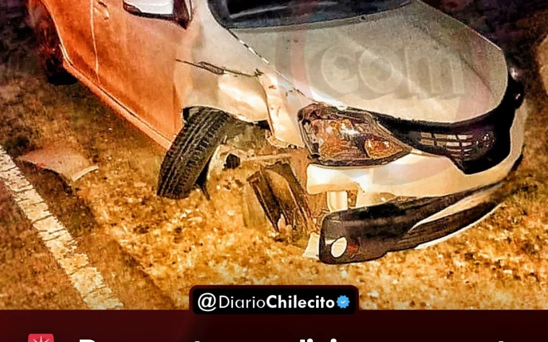 Dos conductores colisionaron esta madrugada en Avenida Cable Carril: uno de los conductores dio positivo en alcohol en sangre