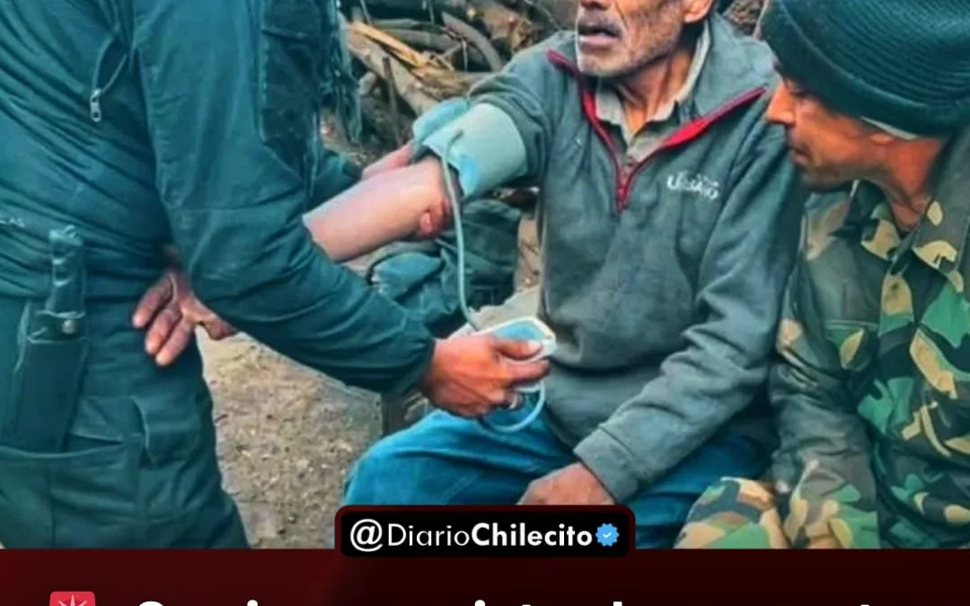 Caminaron siete horas entre cerros para asistir a un hombre mayor aislado en una montaña, sin acceso médico cercano