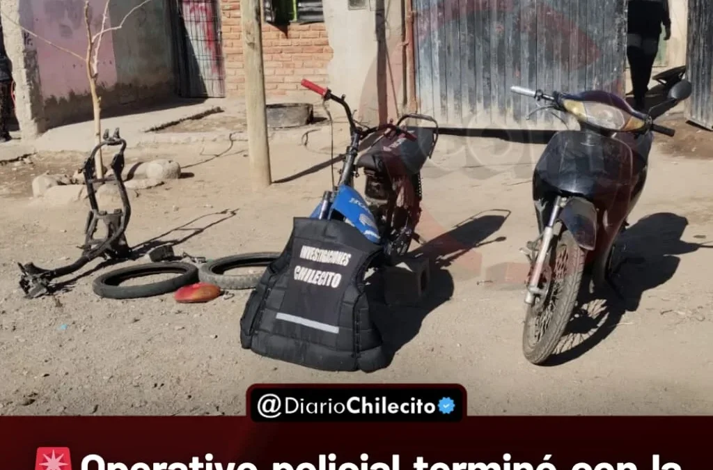 Operativopolicial terminó con la detención de un prófugo buscado y el secuestro de dos motos y varias autopartes en La Puntilla