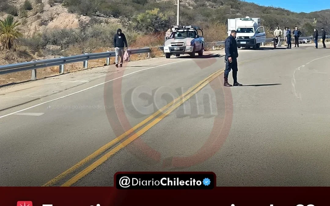 Famatina: muere mujer de 26 años y un hombre resulta herido en un accidente de moto en la curva del Portezuelo, sobre ruta 78