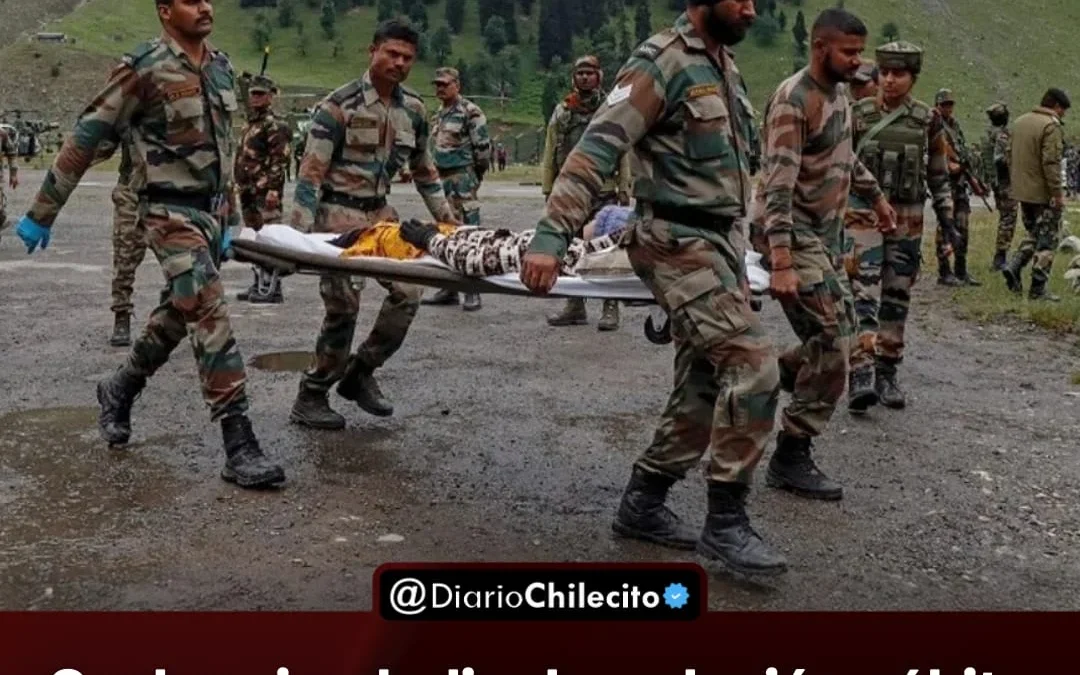 Cachemira, India: inundación súbita deja al menos 56 muertos, decenas de desaparecidos y peregrinos atrapados