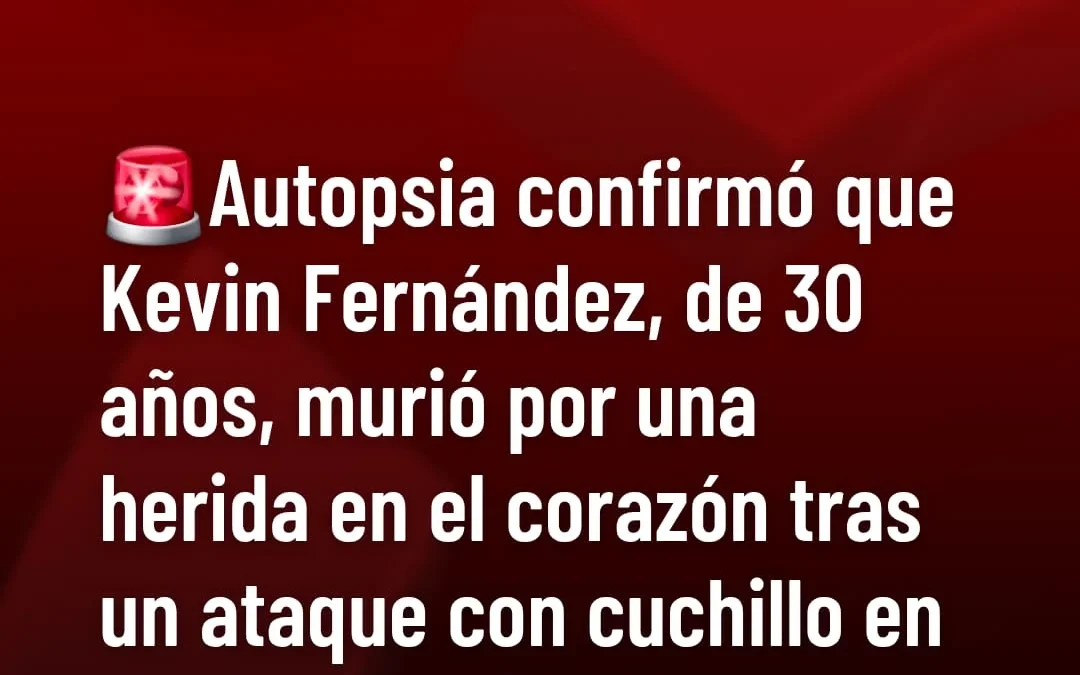 Autopsia confirmó que Kevin Fernández, de 30 años, murió por una herida en el corazón tras un ataque con cuchillo en La Rioja