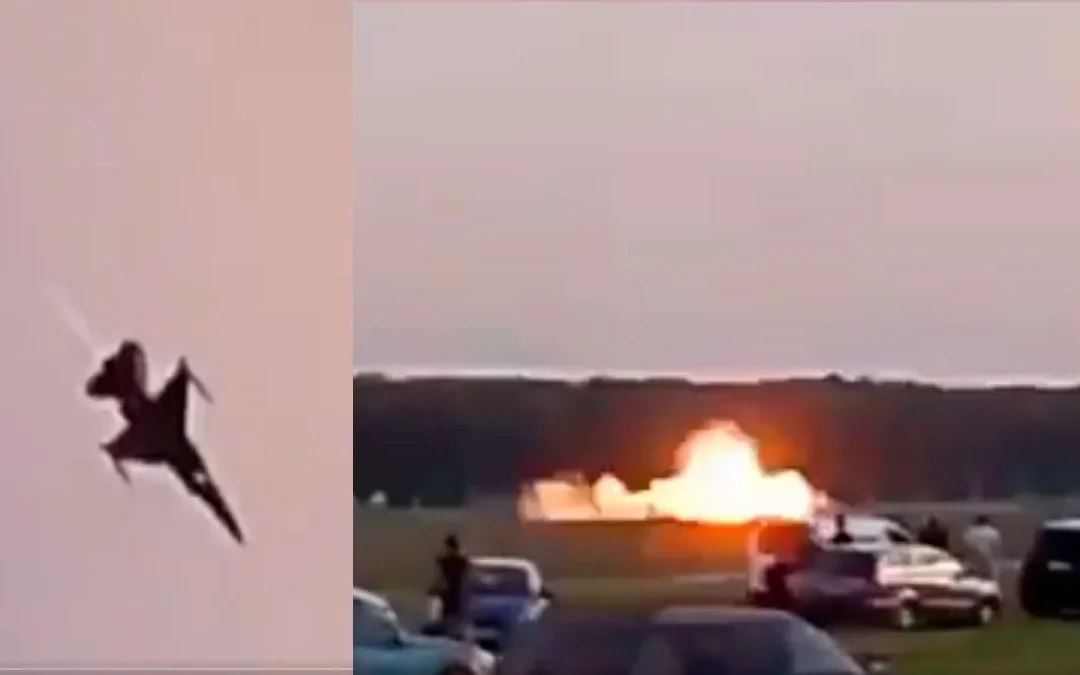 Un avión de la Fuerza Aérea de Polonia se estrelló durante un ensayo previo a una de las principales exhibiciones aéreas del país