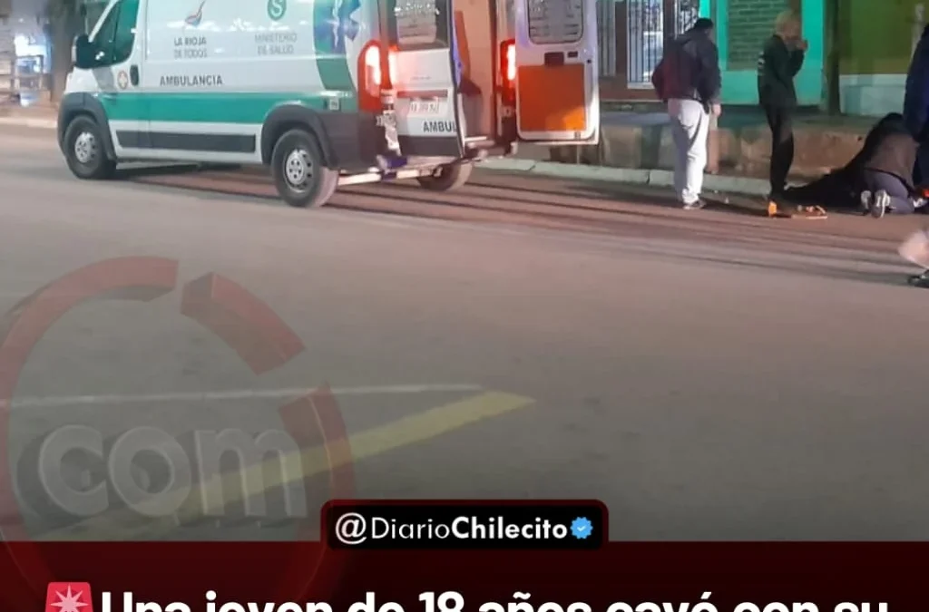 Una joven de 18 años cayó con su moto en Famatina: quedó internada tras sufrir cortes en la boca y en la cabeza