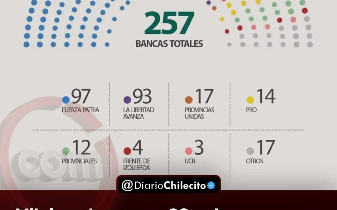 Milei alcanza 92 bancas en Diputados y 19 en el Senado. Ahora podrá avanzar con leyes que tenía en pausa, sin necesidad de alianzas