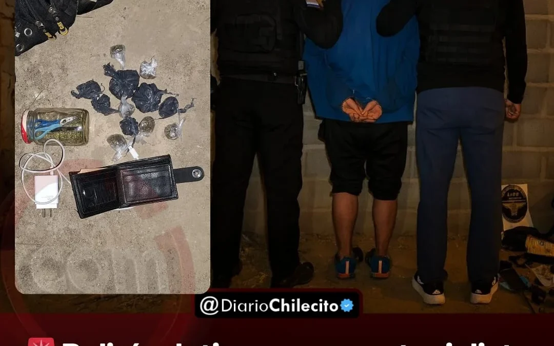 Policía detiene a un motociclista en Chilecito y secuestra marihuana, dinero y celulares tras operativo en la madrugada de este lunes