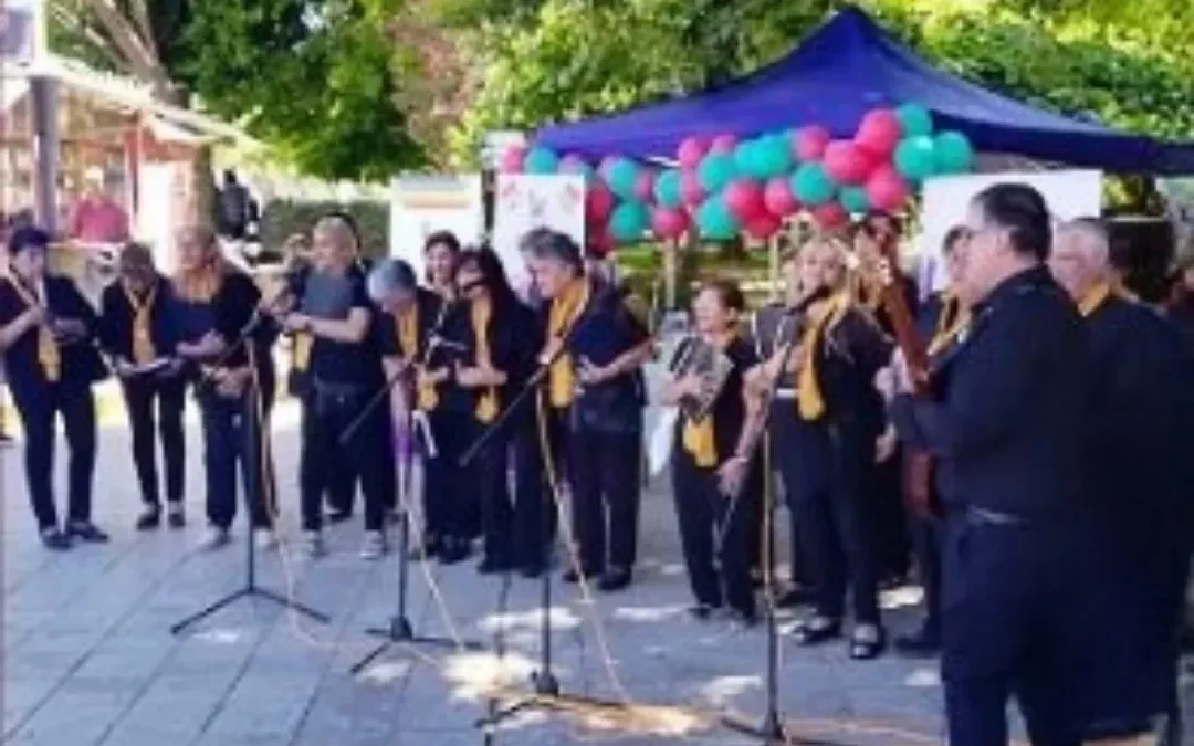 El Coro de Abuelos del Corazón hizo su última presentación del año cantando los villancicos de la misa criolla