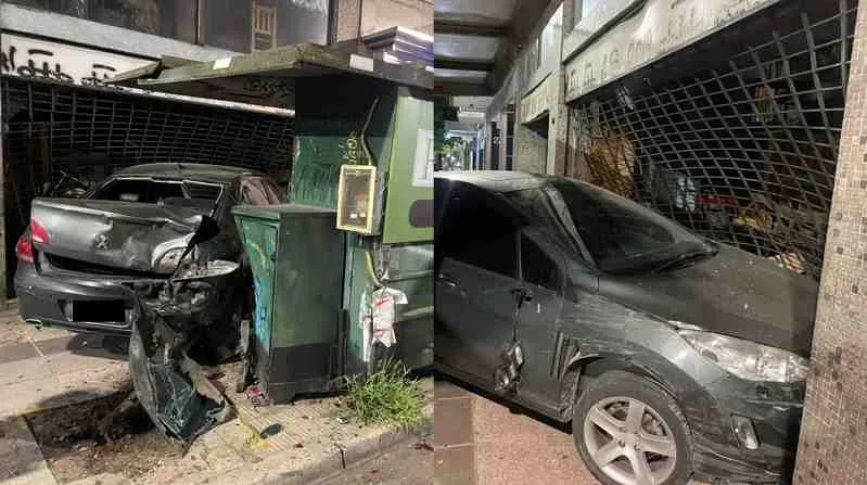 Buenos Aires: Chocó cuatro vehículos estacionados, uno de ellos terminó incrustado en un local comercial