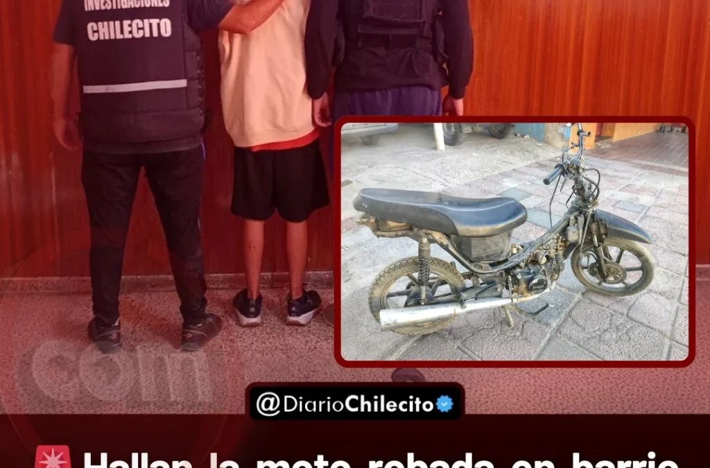Hallan la moto robada en barrio Poman Norte y un adolescente queda detenido tras un operativo policial realizado al amanecer.