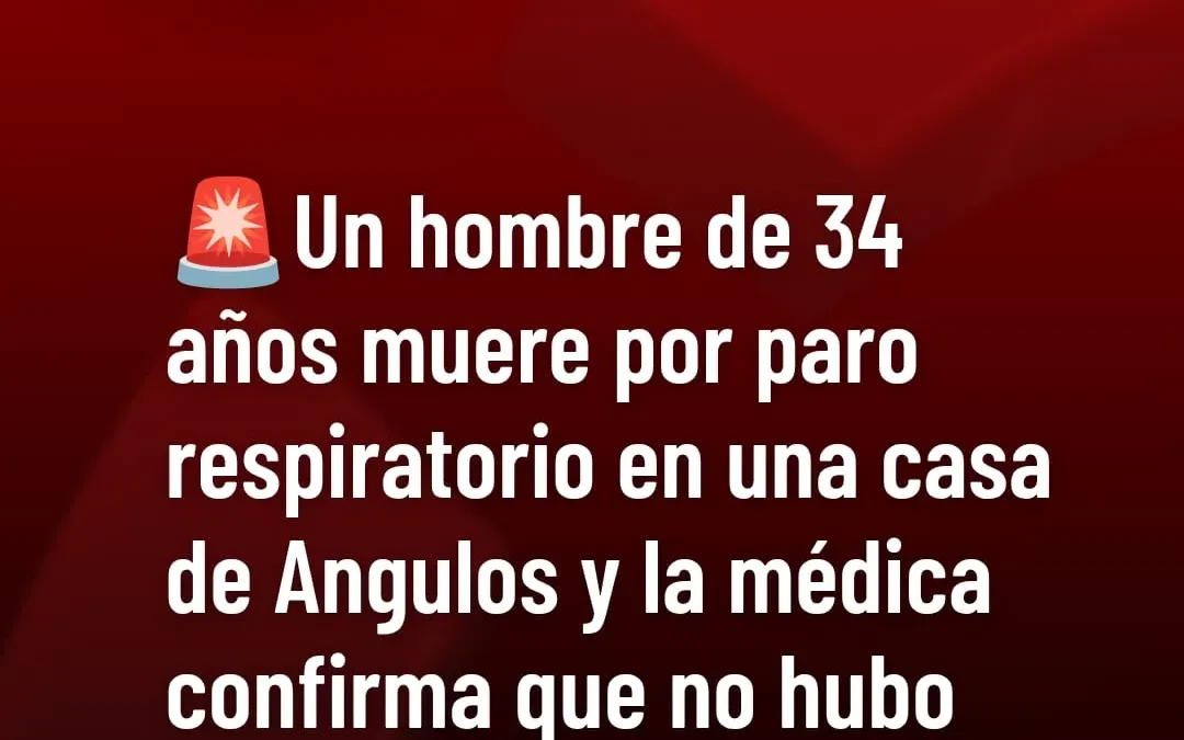 Un hombre de 34 años muere por un paro respiratorio en una casa de Angulos y la médica confirma que no hubo signos de violencia