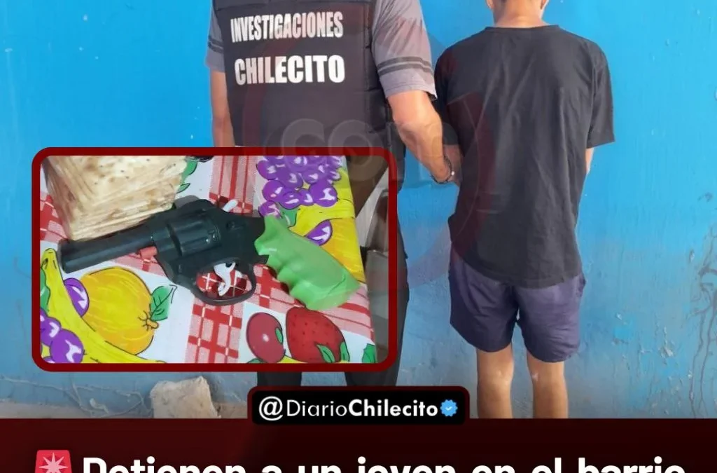 Detienen a un joven en el barrio Las Torres tras una persecución policial y el secuestro de un revólver cargado en la casa.