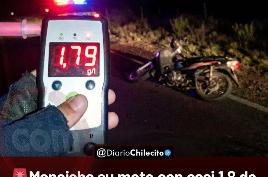 Manejaba su moto con casi 1,8 de alcohol y terminó internado con fracturas graves en los huesos de la cara y la nariz.