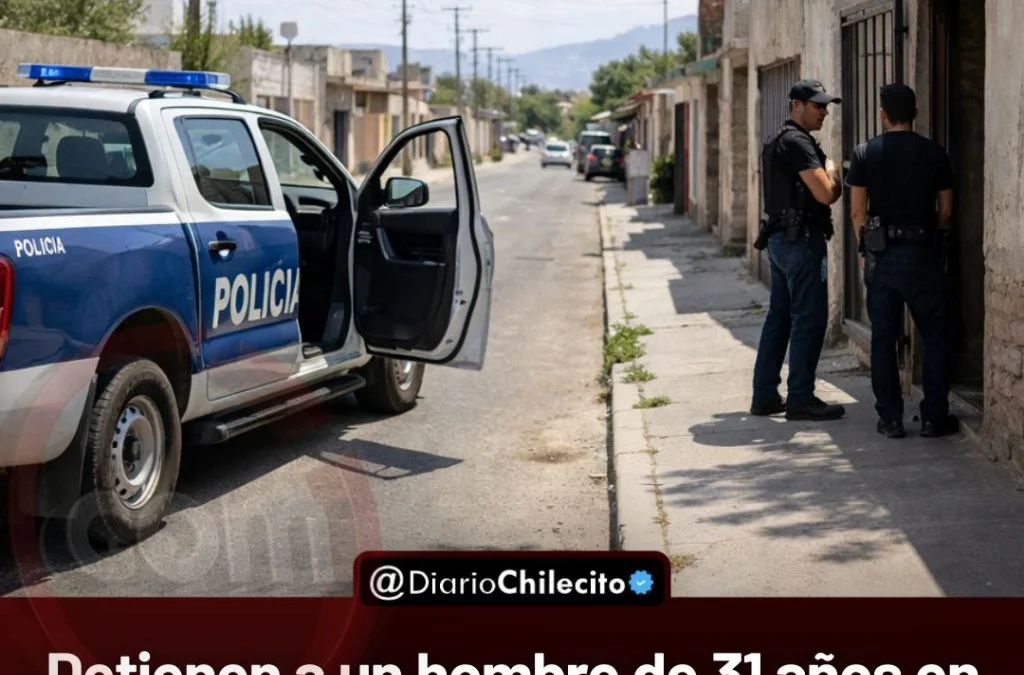 Detienen a un hombre de 31 años en el Barrio Poman de Chilecito por una causa de violencia de género y amenazas de muerte.