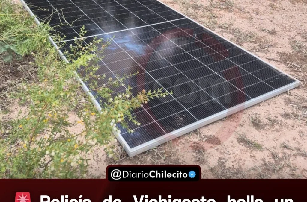 Policía de Vichigasta halla un panel solar de 710 watts oculto en un campo sobre Ruta 74 tras dos semanas de búsqueda.
