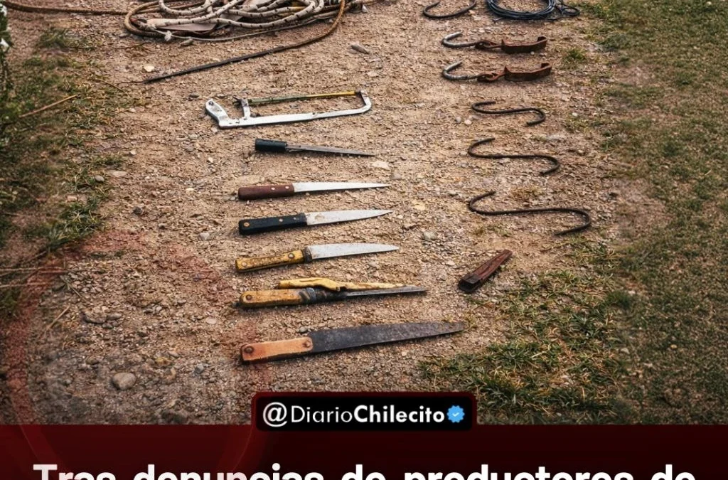 Tras denuncias de productores de Guanchín, detienen a un sospechoso de abigeato y le secuestran lazos y sierras de faena.