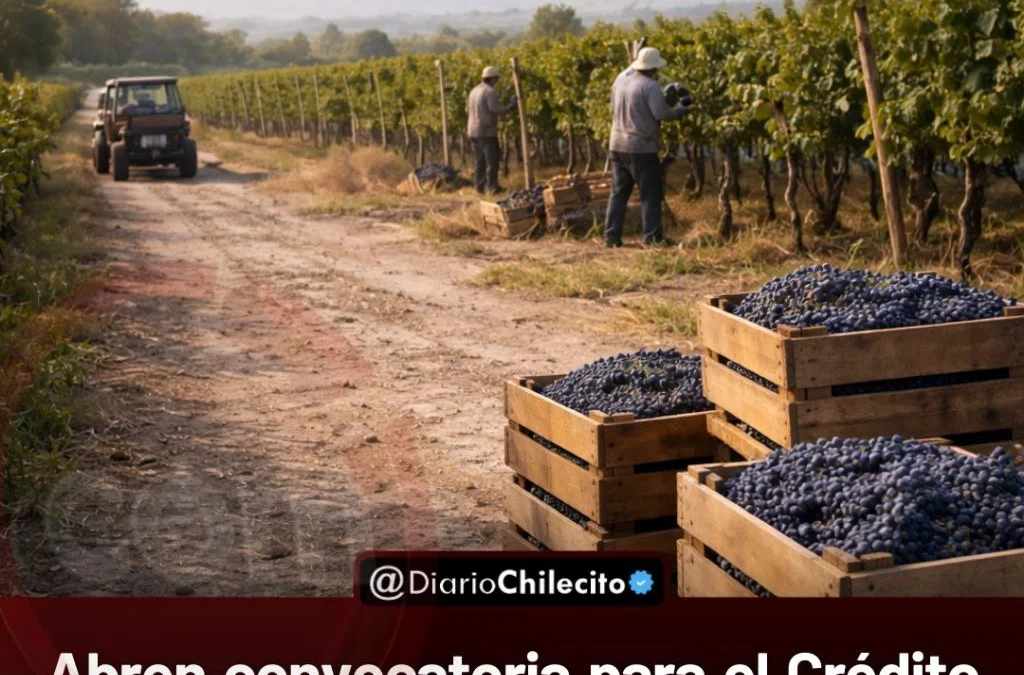 Abren convocatoria para el Crédito Vendimia 2026: financiamiento de $20 por kilo de uva y devolución en tres cuotas durante 2026.