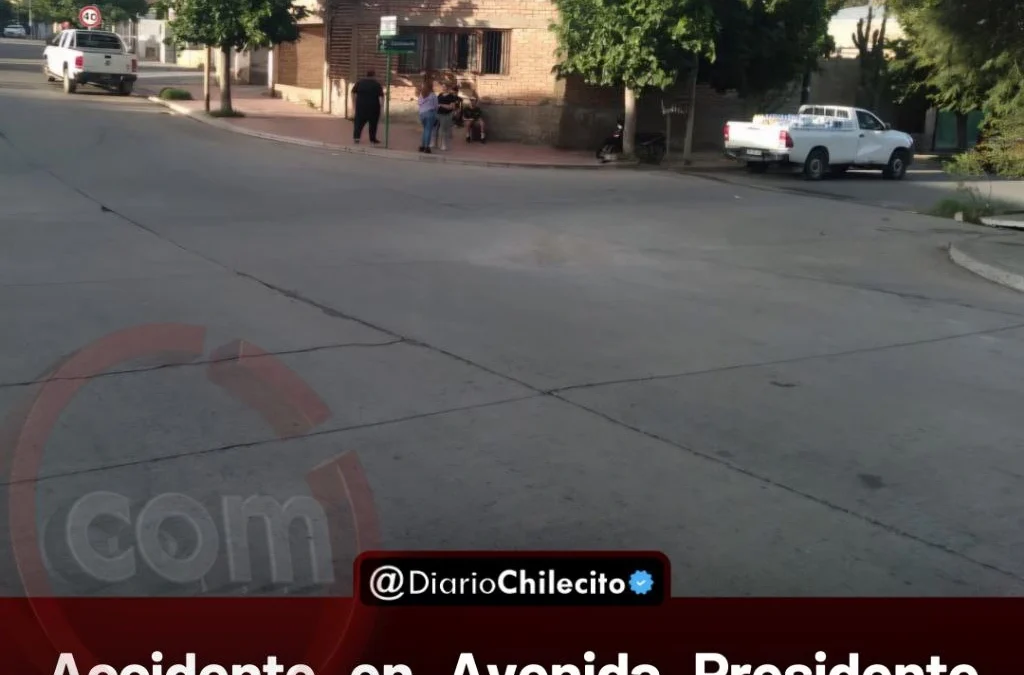 Accidente en Avenida Presidente Perón y Catamarca dejó a una joven de 20 años con fractura de tibia, y será derivada a la Capital.