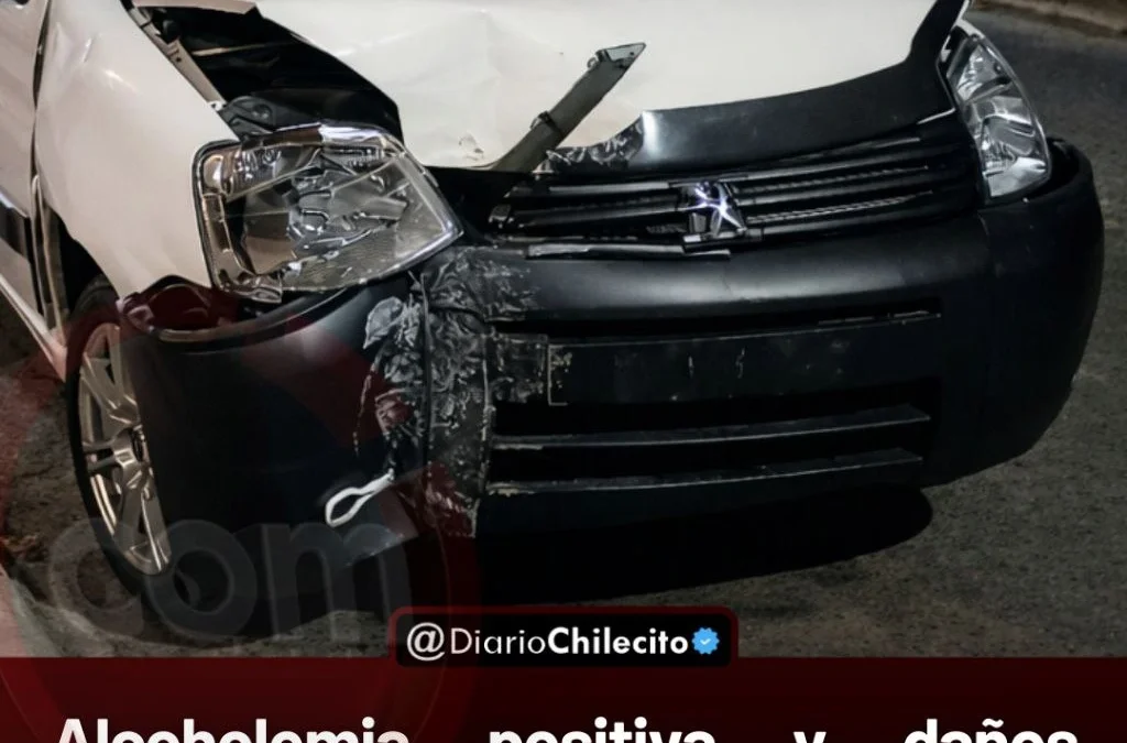 Alcoholemia positiva y daños materiales tras un choque contra una columna en Pelagio B. Luna y Joaquín V. González.