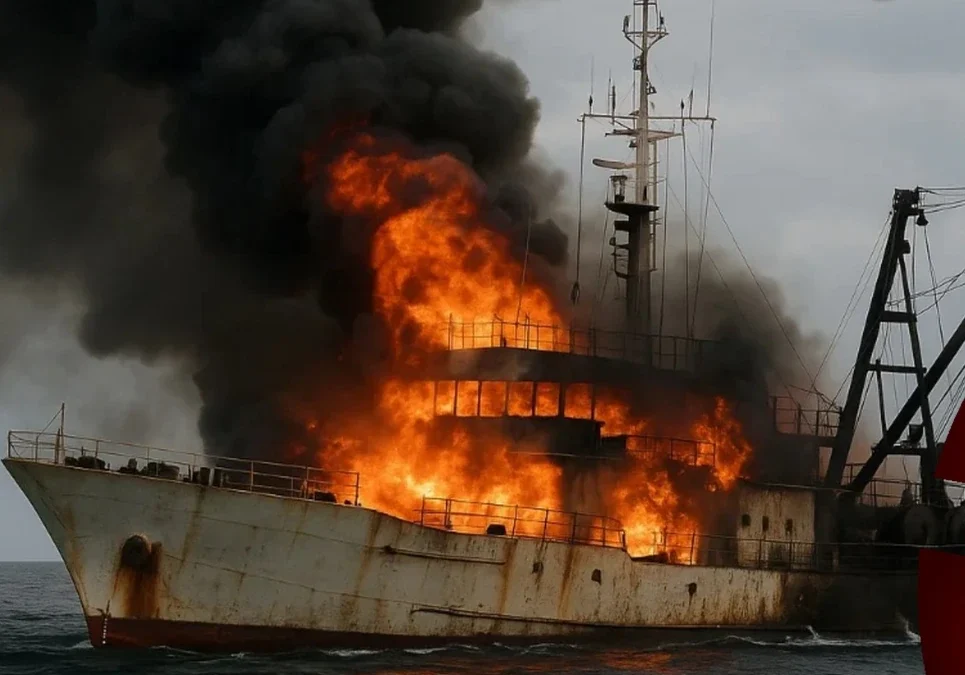 Alerta en el Pacífico: Investigan la desaparición de 16 personas tras el incendio de un pesquero en las Islas Galápagos